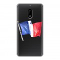 Полупрозрачный дизайнерский пластиковый чехол для Nokia 6 Флаг Франции