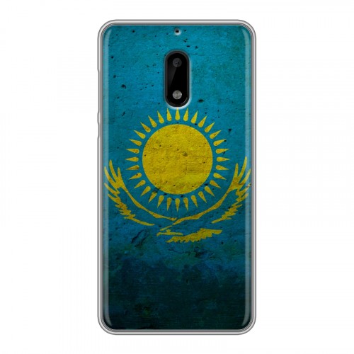 Дизайнерский пластиковый чехол для Nokia 6 Флаг Казахстана