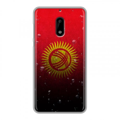 Дизайнерский пластиковый чехол для Nokia 6 Флаг Киргизии