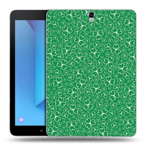 Дизайнерский силиконовый чехол для Samsung Galaxy Tab S3 Клеверные шаблоны