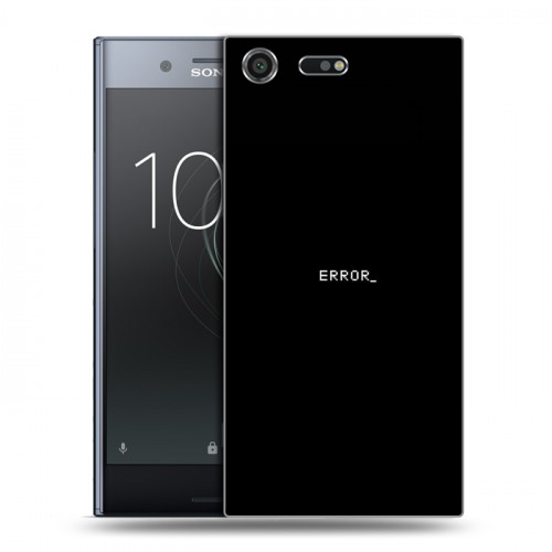 Дизайнерский силиконовый чехол для Sony Xperia XZ Premium Минимализм на черном