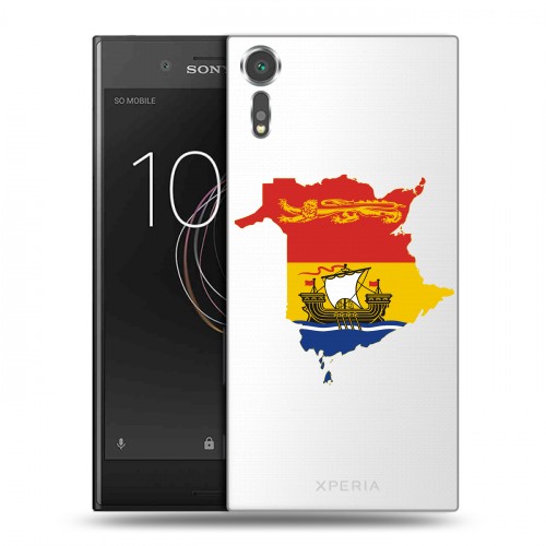 Полупрозрачный дизайнерский пластиковый чехол для Sony Xperia XZs флаг Испании