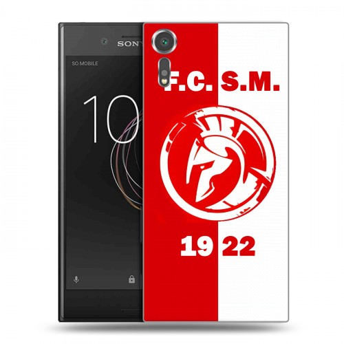 Дизайнерский пластиковый чехол для Sony Xperia XZs Red White Fans
