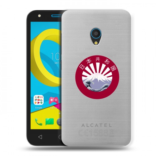 Полупрозрачный дизайнерский пластиковый чехол для Alcatel U5 Прозрачная япония