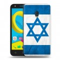 Дизайнерский пластиковый чехол для Alcatel U5 Флаг Израиля