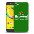 Дизайнерский пластиковый чехол для Alcatel A5 LED Heineken