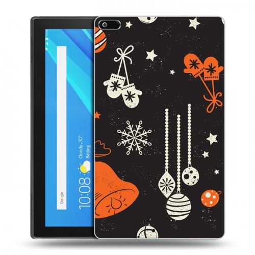 Дизайнерский силиконовый чехол для Lenovo Tab 4 8 Новогодние паттерны