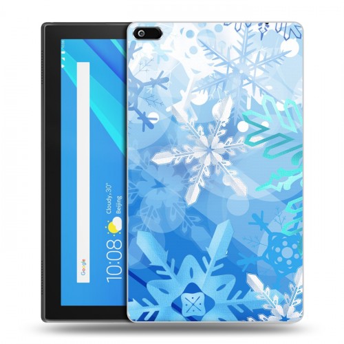 Дизайнерский силиконовый чехол для Lenovo Tab 4 8 Снежинки