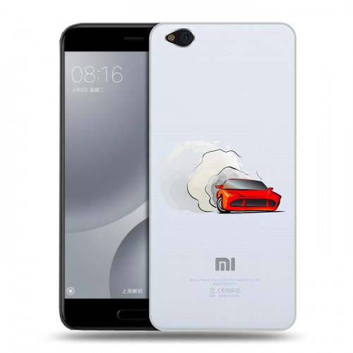 Полупрозрачный дизайнерский пластиковый чехол для Xiaomi Mi5C Прозрачный дрифт