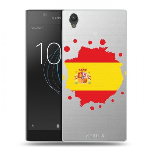 Полупрозрачный дизайнерский пластиковый чехол для Sony Xperia L1 флаг Испании