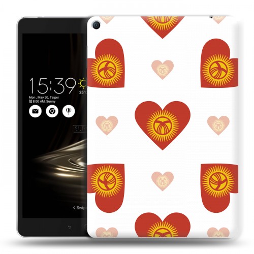 Дизайнерский силиконовый чехол для Asus ZenPad 3S 10 LTE флаг Киргизии