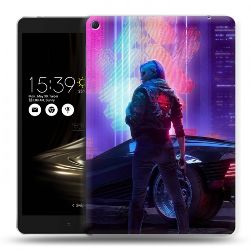 Дизайнерский силиконовый чехол для Asus ZenPad 3S 10 LTE Cyberpunk 2077