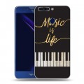 Дизайнерский пластиковый чехол для Huawei Honor 8 Pro Дизайнерское пианино