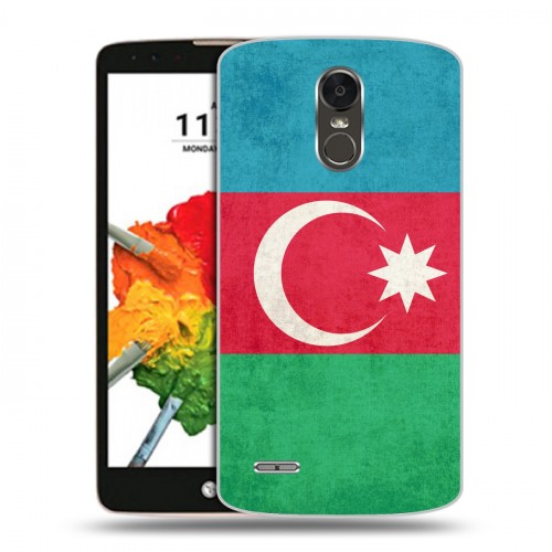 Дизайнерский пластиковый чехол для LG Stylus 3 Флаг Азербайджана