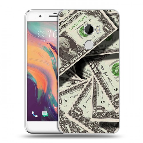 Дизайнерский пластиковый чехол для HTC One X10 Текстуры денег