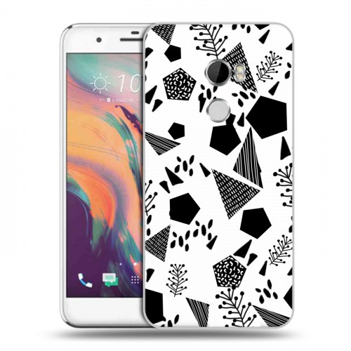 Дизайнерский пластиковый чехол для HTC One X10 Черно-белые тенденции