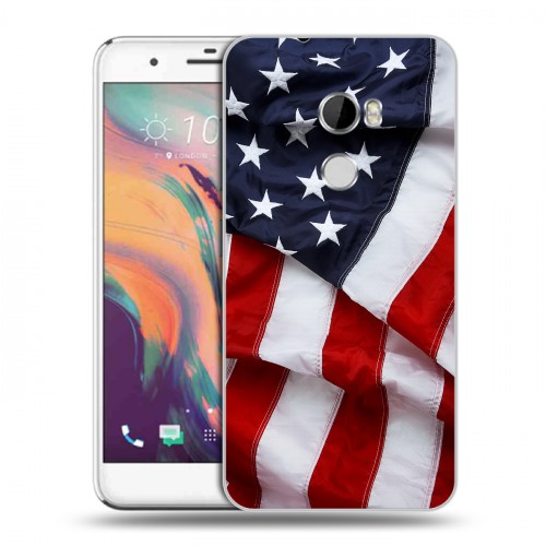 Дизайнерский пластиковый чехол для HTC One X10 Флаг США