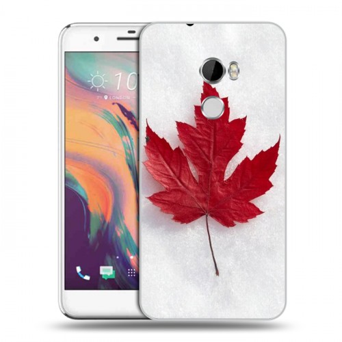 Дизайнерский пластиковый чехол для HTC One X10 Флаг Канады