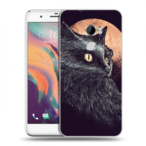 Дизайнерский пластиковый чехол для HTC One X10 Мистические кошки
