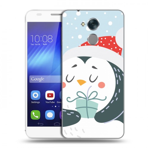 Дизайнерский пластиковый чехол для Huawei Honor 6C  Новогоднее смешенное