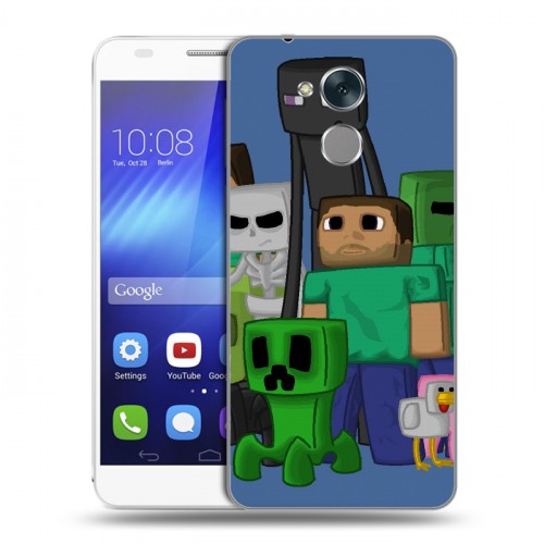 Дизайнерский пластиковый чехол для Huawei Honor 6C Minecraft