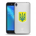 Полупрозрачный дизайнерский силиконовый чехол для Asus ZenFone Live Флаг Украины