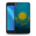 Дизайнерский силиконовый чехол для Asus ZenFone Live Флаг Казахстана