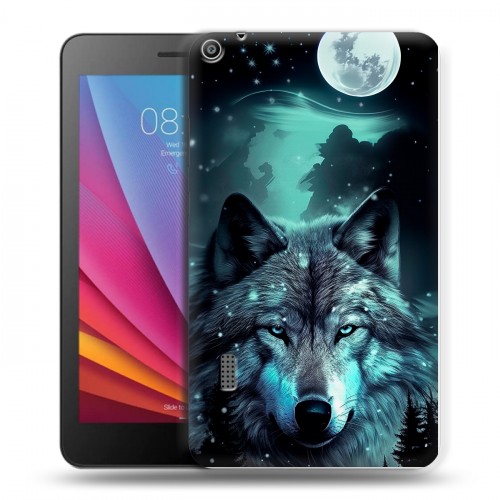 Дизайнерский силиконовый чехол для Huawei MediaPad T3 7 Волк и луна