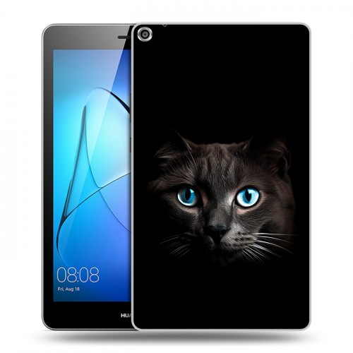 Дизайнерский силиконовый чехол для Huawei MediaPad T3 8 Кот в темноте