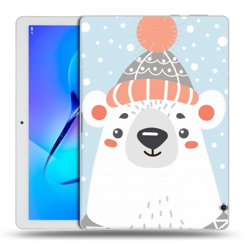 Дизайнерский силиконовый чехол для Huawei MediaPad T3 10  Новогоднее смешенное