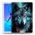 Дизайнерский силиконовый чехол для Huawei MediaPad T3 10 Волк и луна