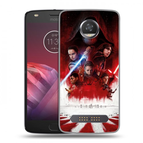 Дизайнерский пластиковый чехол для Motorola Moto Z2 Play Star Wars : The Last Jedi