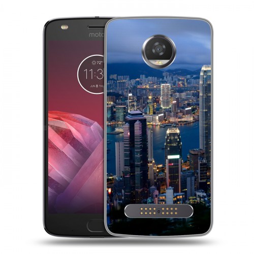 Дизайнерский пластиковый чехол для Motorola Moto Z2 Play Гонконг