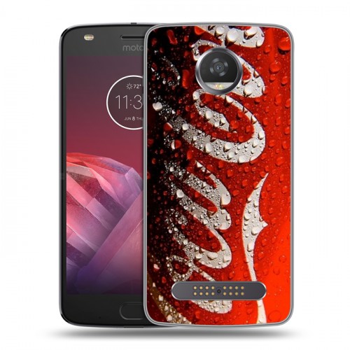 Дизайнерский пластиковый чехол для Motorola Moto Z2 Play Coca-cola