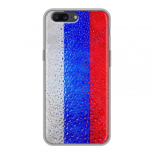 Дизайнерский пластиковый чехол для OnePlus 5 Российский флаг