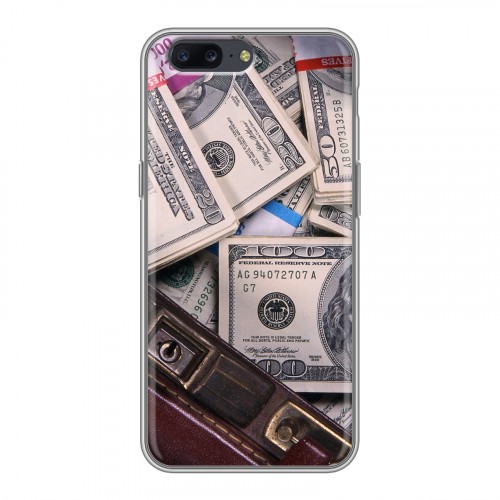 Дизайнерский пластиковый чехол для OnePlus 5 Текстуры денег