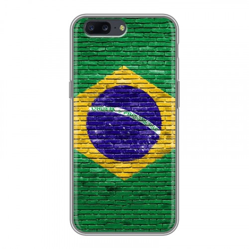 Дизайнерский пластиковый чехол для OnePlus 5 Флаг Бразилии