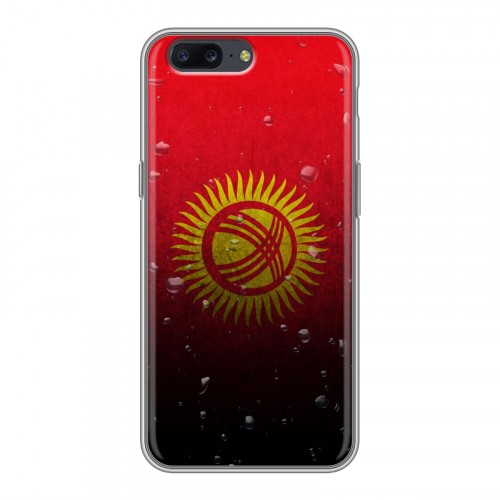 Дизайнерский пластиковый чехол для OnePlus 5 Флаг Киргизии