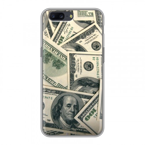 Дизайнерский пластиковый чехол для OnePlus 5 Текстуры денег