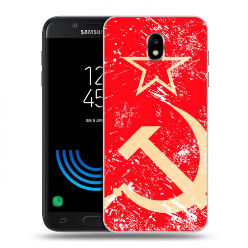 Дизайнерский пластиковый чехол для Samsung Galaxy J5 (2017) Флаг СССР 