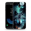 Дизайнерский пластиковый чехол для Samsung Galaxy J5 (2017) Волк и луна