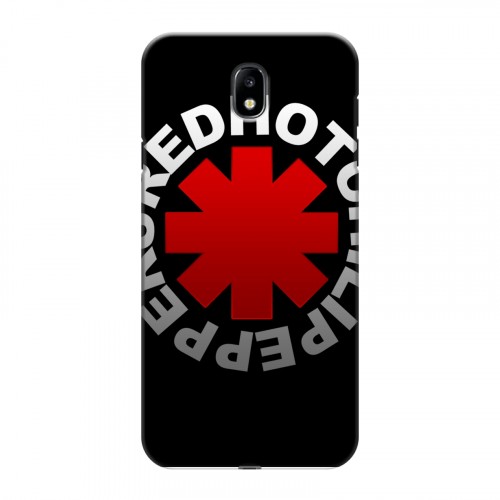Дизайнерский силиконовый с усиленными углами чехол для Samsung Galaxy J7 (2017) Red Hot Chili Peppers