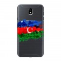 Полупрозрачный дизайнерский пластиковый чехол для Samsung Galaxy J7 (2017) Флаг Азербайджана
