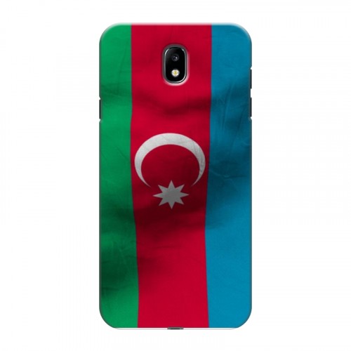 Дизайнерский силиконовый с усиленными углами чехол для Samsung Galaxy J7 (2017) Флаг Азербайджана