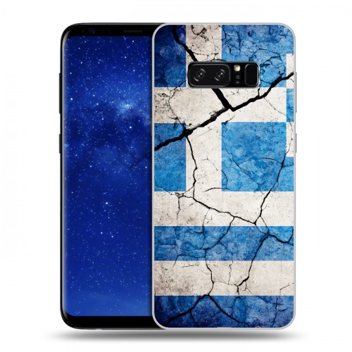 Дизайнерский силиконовый чехол для Samsung Galaxy Note 8 Флаг Греции
