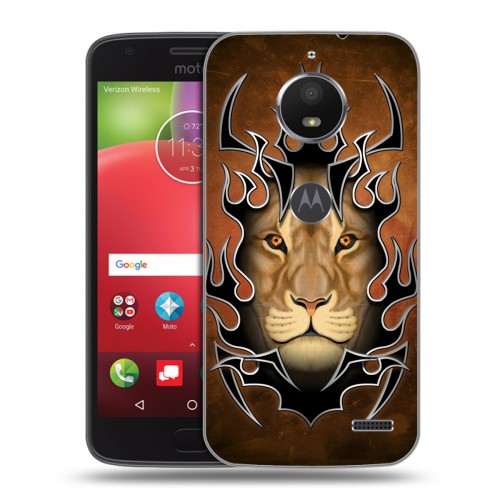 Дизайнерский пластиковый чехол для Motorola Moto E4 Племенные животные