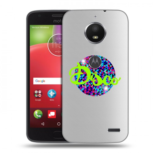Полупрозрачный дизайнерский пластиковый чехол для Motorola Moto E4 Прозрачные надписи 1
