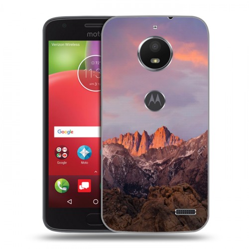 Дизайнерский пластиковый чехол для Motorola Moto E4 горы