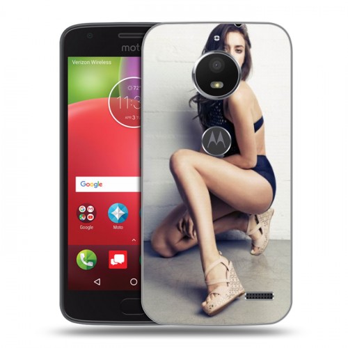 Дизайнерский пластиковый чехол для Motorola Moto E4 Ирина Шейк