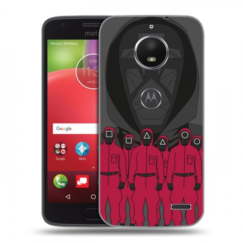 Дизайнерский пластиковый чехол для Motorola Moto E4 Игра в кальмара